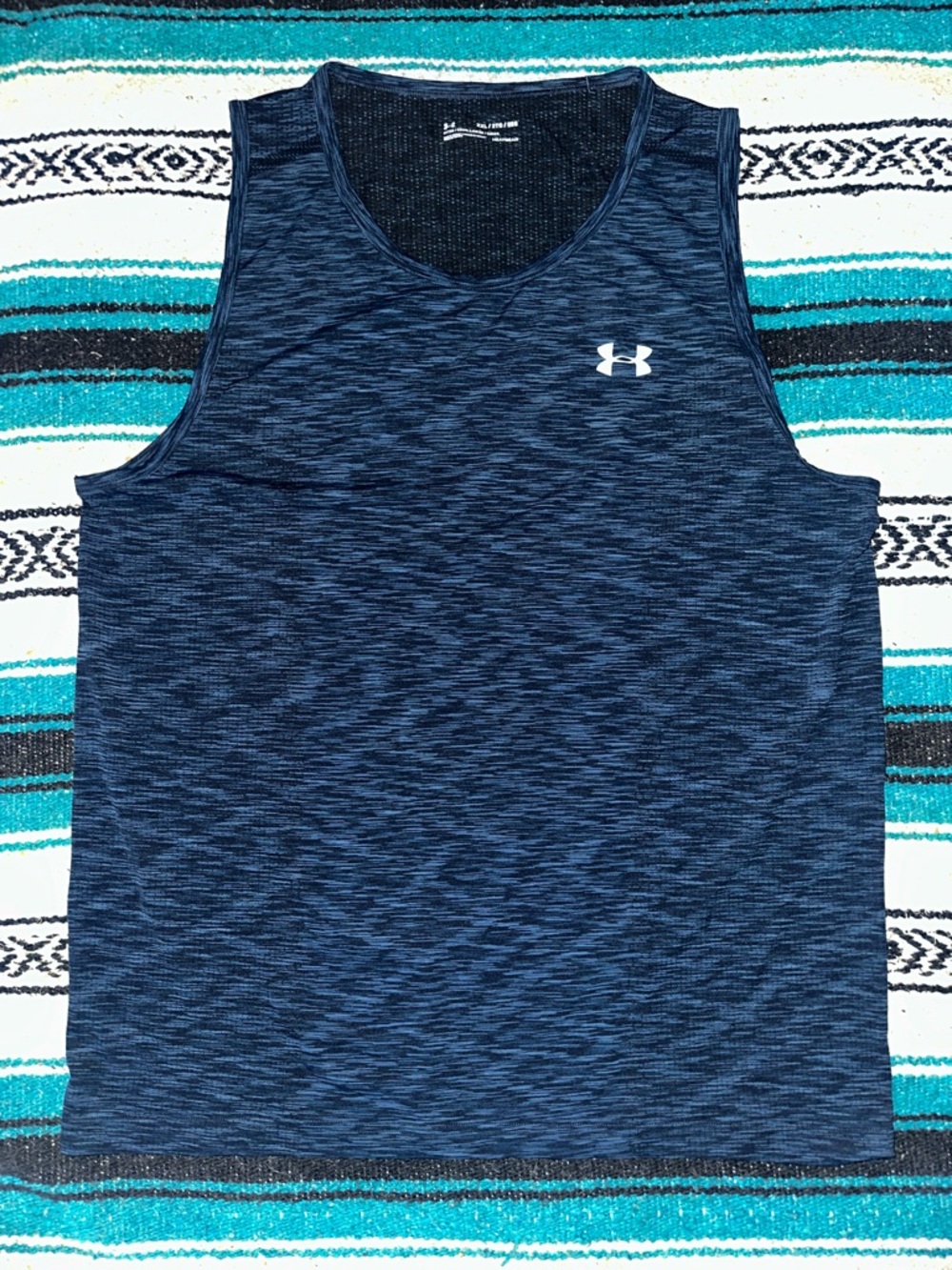 Under Armour Men's Fitted Stretchy Tank in Blue